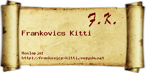 Frankovics Kitti névjegykártya