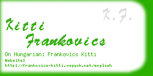 kitti frankovics business card